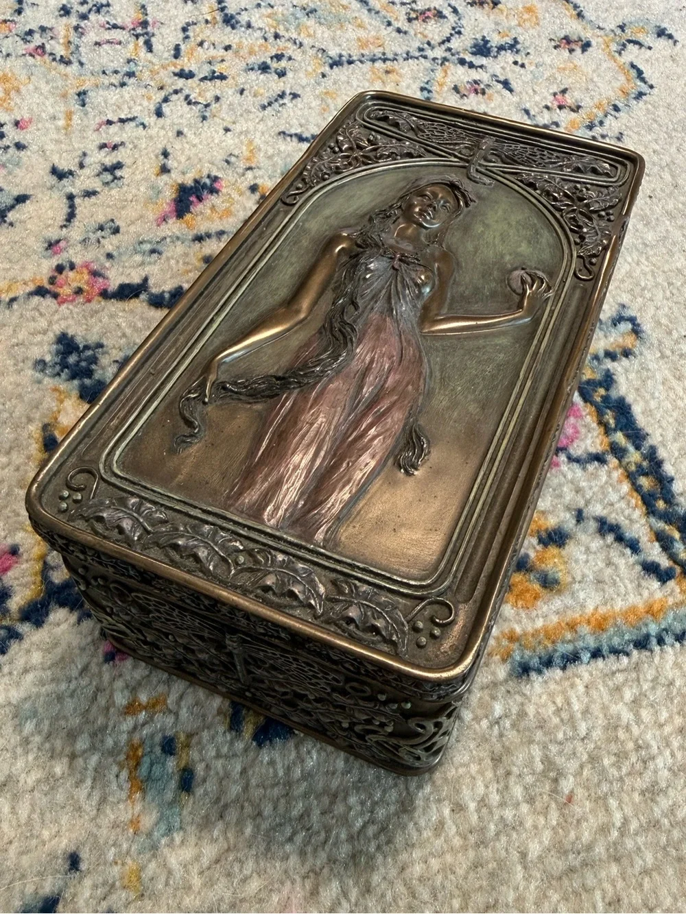 hecate jewelry box veronese design dragonfly fortune teller metal bronze nouveau